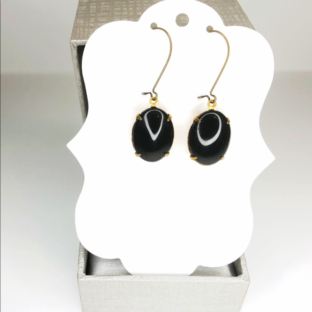 ♡ 2 for 20$ ♡ Jet Black Pendant Earrings